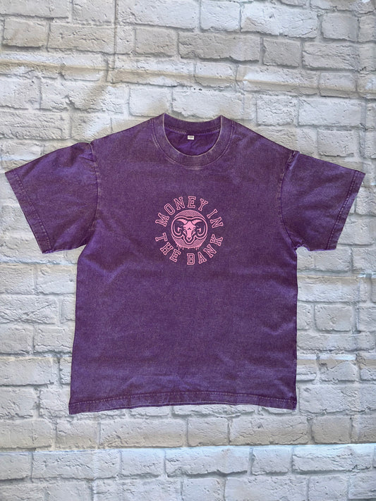 Pink Money In The Bank Goat head purple shirt