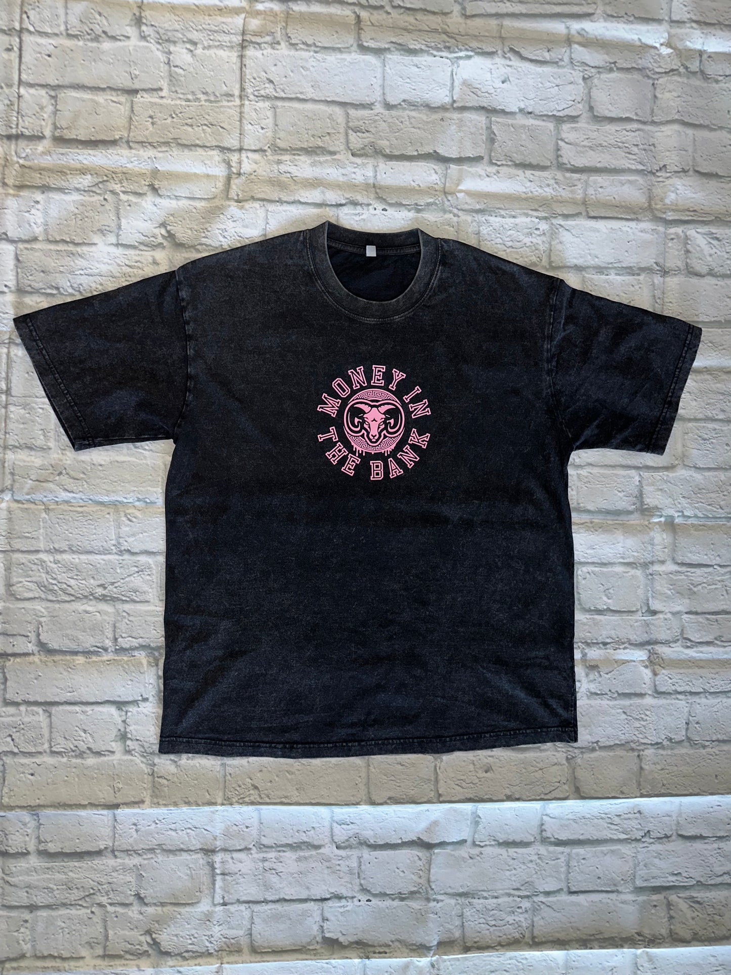 Pink Money In The Bank Goat head black shirt