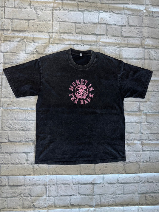 Pink Money In The Bank Goat head black shirt